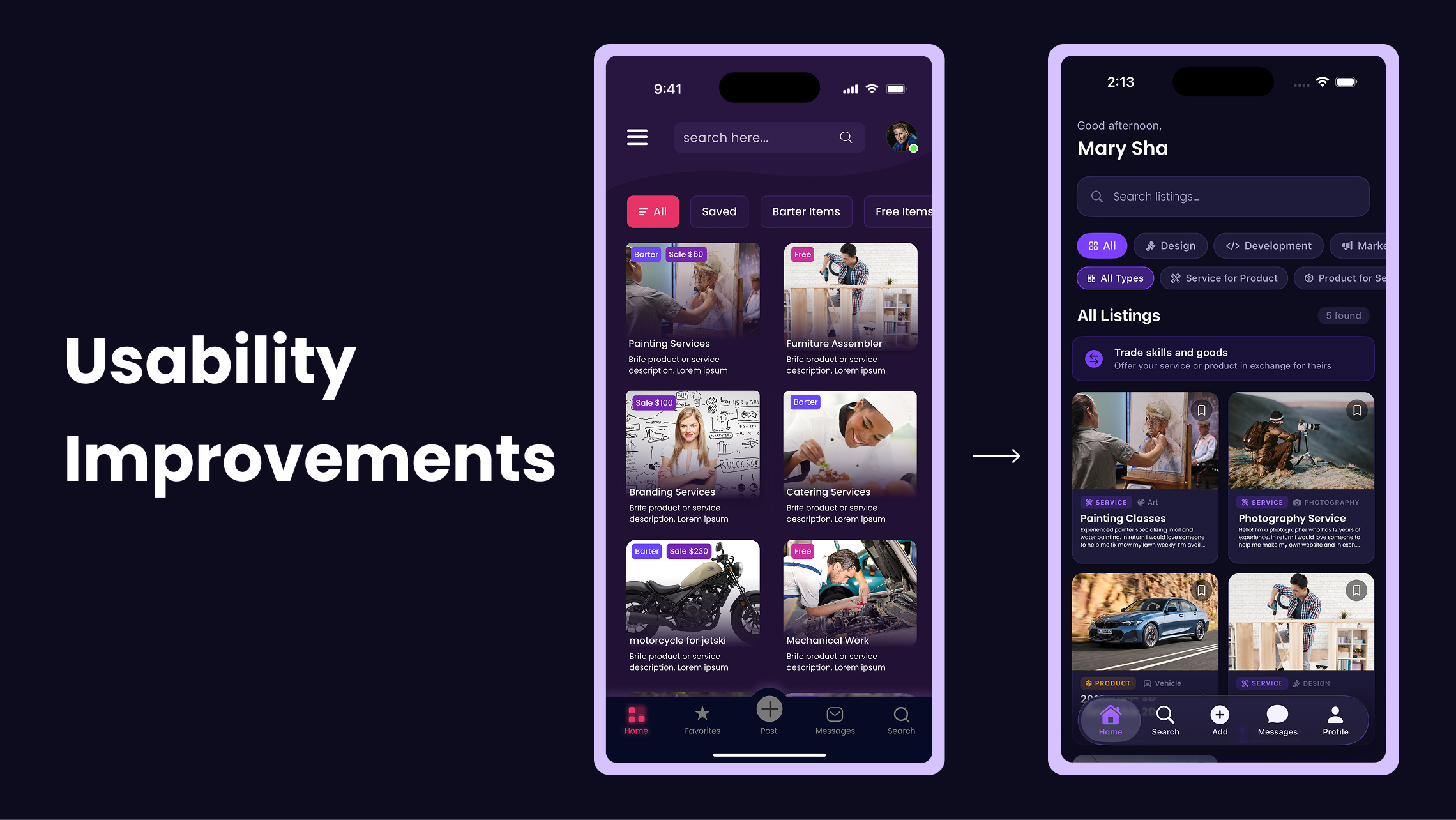 BRTR: before and after usability testing improvements