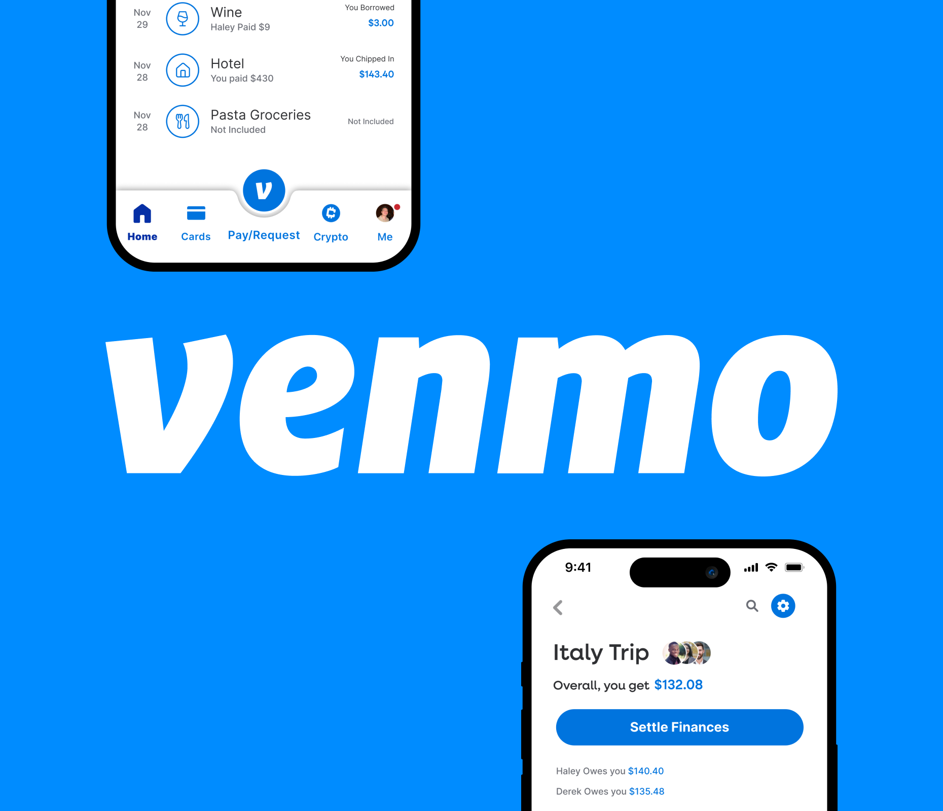 Venmo redesign screens